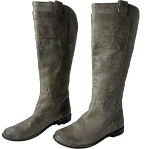 Frye "Paige" Tall Leather Riding Boots | 8.5 B | Gray (GRY) | EUC
